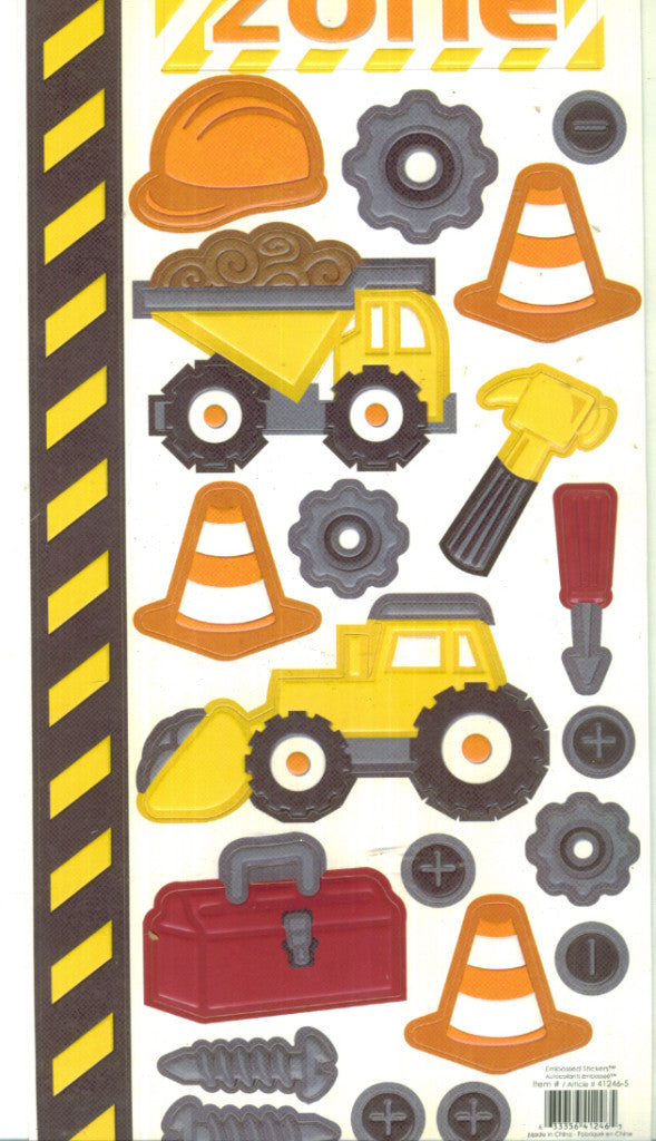 Under Construction Scrapbook Stickers