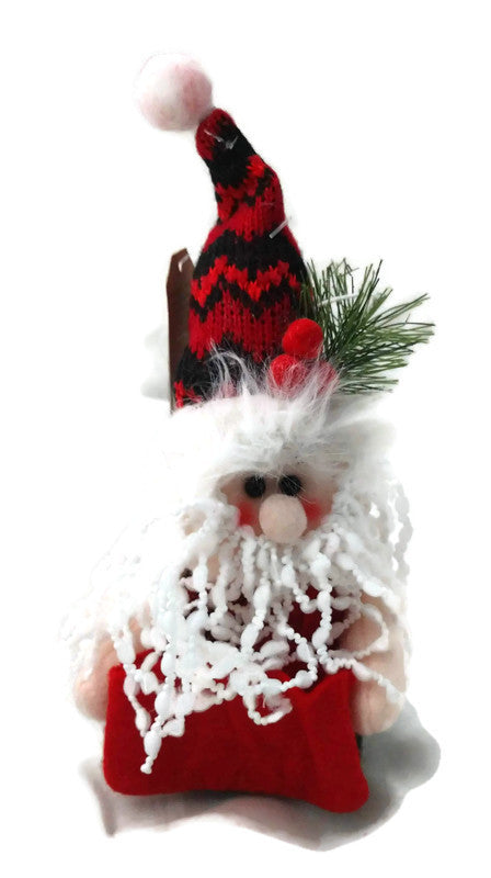 Winter Red Plush Santa Gift Card Holder
