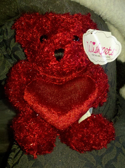 Red Glitter Wishpet Bear