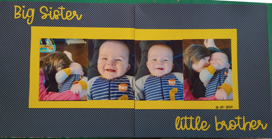 Big Sister, Little Brother Scrapbook Layout