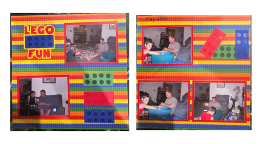 Lego Fun Scrapbook Layout