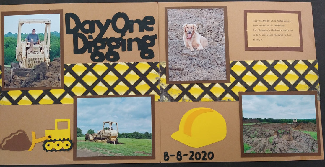 Digging Construction Scrapbook Layout