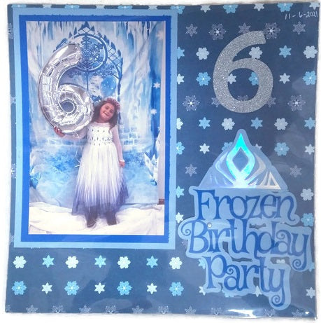 Frozen Birthday Party Scrapbook Layout