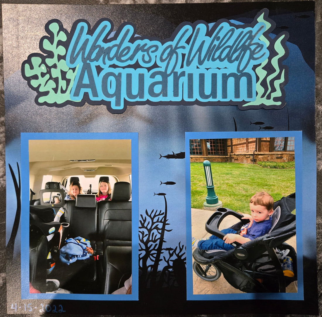 Wonders of Wildlife Aquarium Scrapbook Layout