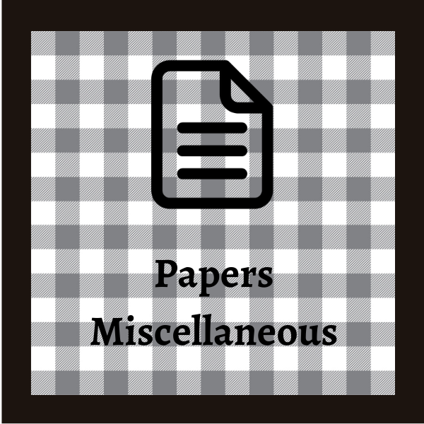 Papers - Miscellaneous