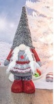 Silver Sparkle Gnome Stander Decor