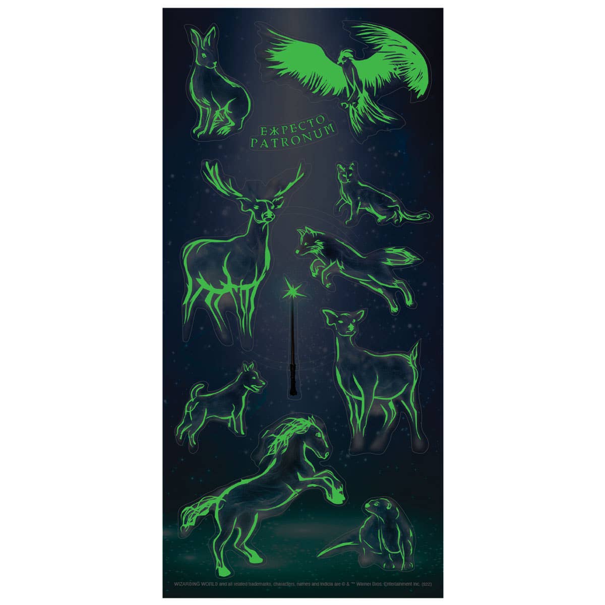Harry Potter Stickers - Glow in the Dark Patronus