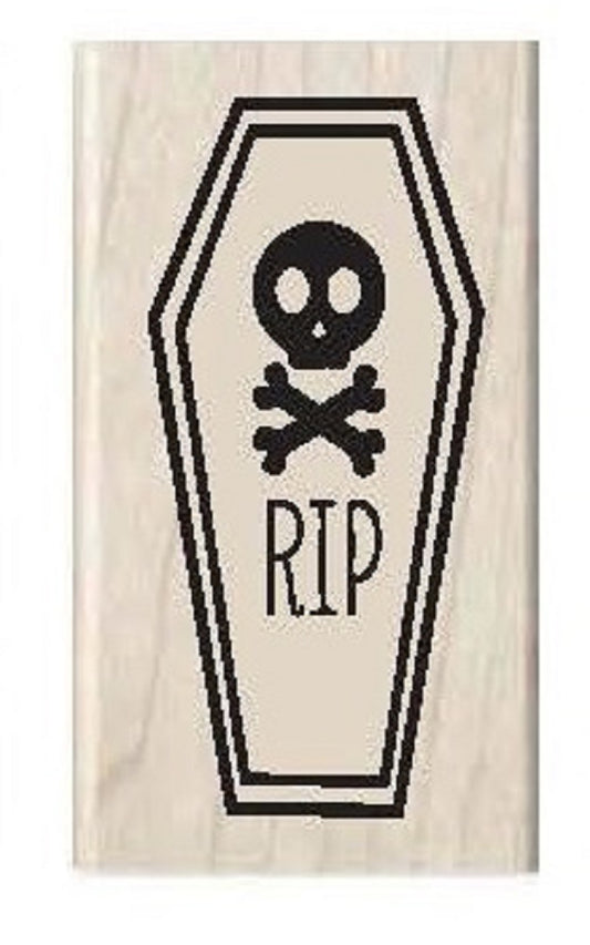 Halloween Studio G Coffin RIP Stamp
