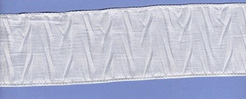 White Crinkle Wired Ribbon