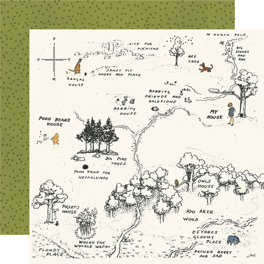 Say Cheese Classic Pooh - 100 Acre Woods Scrapbook Paper