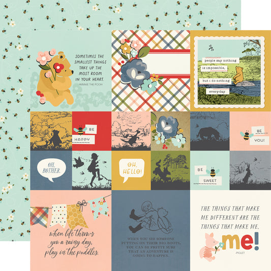 Classic Pooh 2x2/4x4 Scrapbook Paper