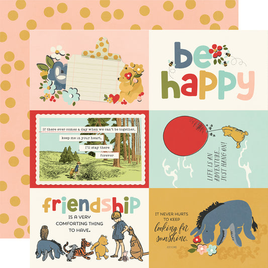 Say Cheese Classic Pooh 4x6 Elements Scrapbook Paper