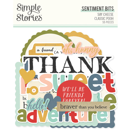 Simple Stories Say Cheese Classic Pooh Sentiment Bits Ephemera