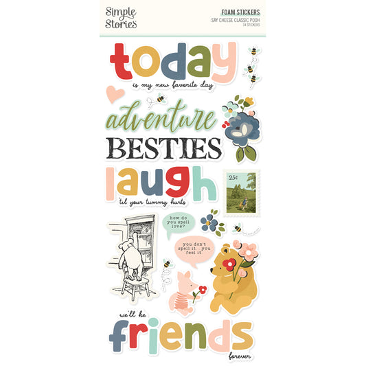 Say Cheese Classic Pooh Foam Sticker Sheets Set of 2