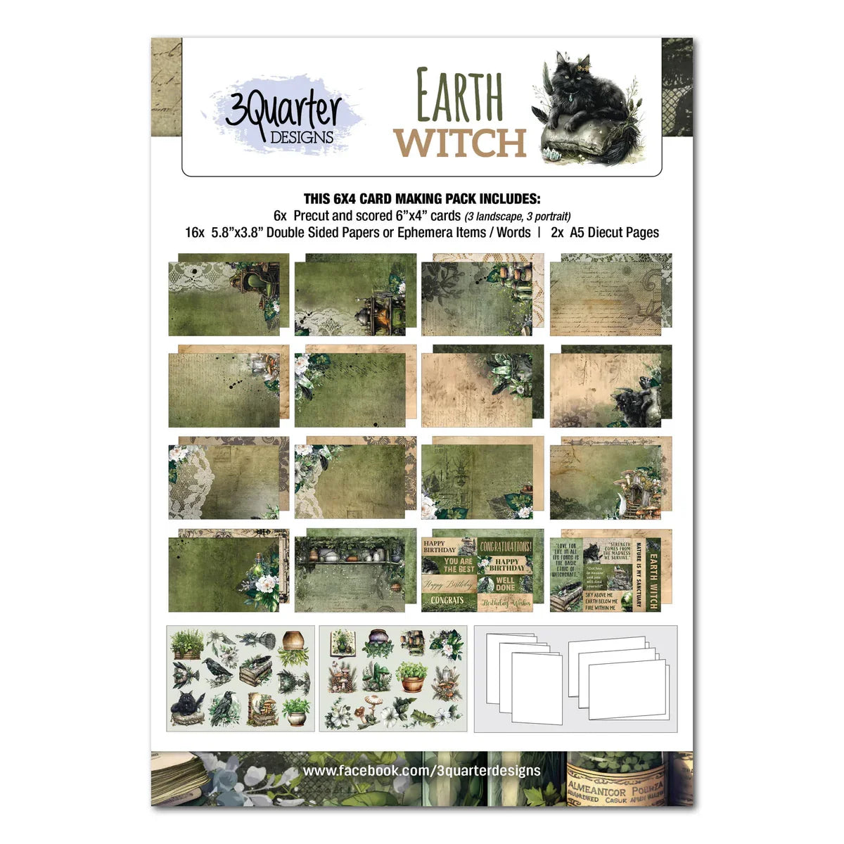 3Quarter Designs Earth Witch 6x4 Cards Kit