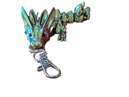 Lizard Keychain Clip Green Blue Pink Multi Color