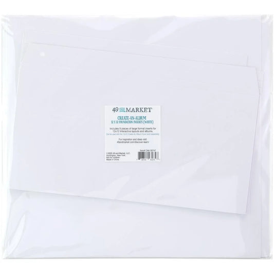 49 and Market Create-An-Album 12x12 Foundation Inserts White