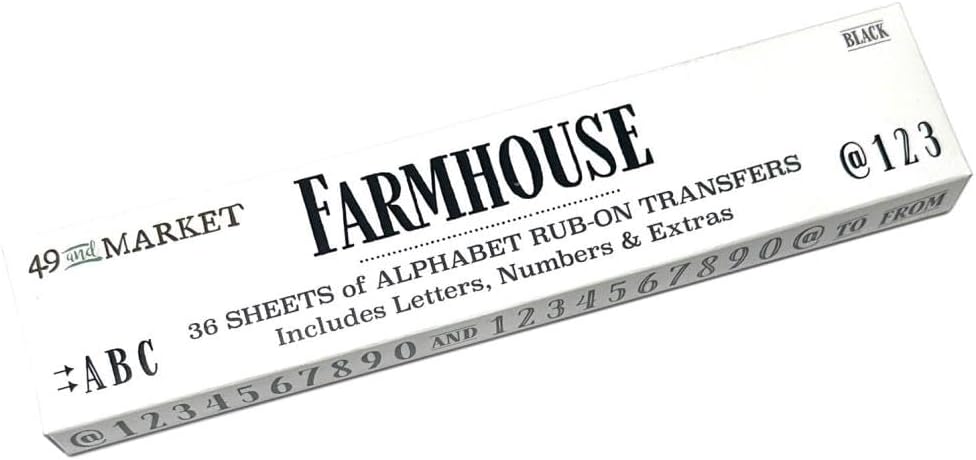 49 And Market Alphabet Rub-On Transfer - Farmhouse