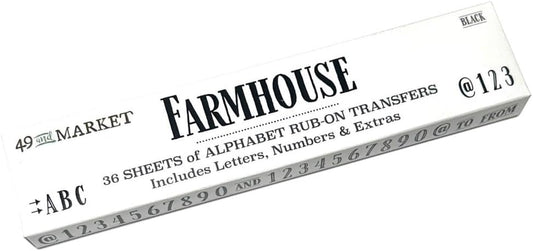 49 And Market Alphabet Rub-On Transfer - Farmhouse