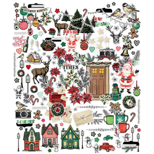 49 and Market Mistletoe and Memories Icons and Titles Ephemera Set