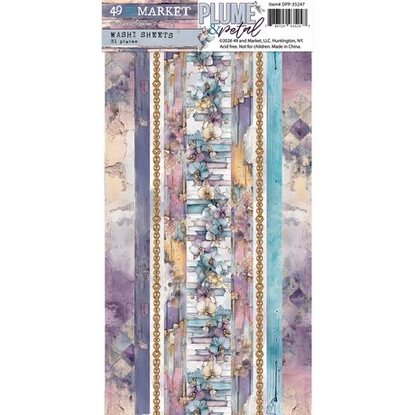 Plume & Petals Washi Tape Sheets - 49 & Market
