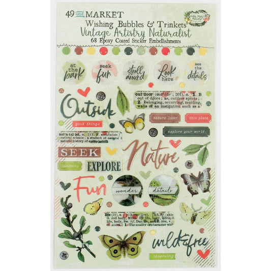 49 and Market Vintage Artistry Naturalist Epoxy Stickers