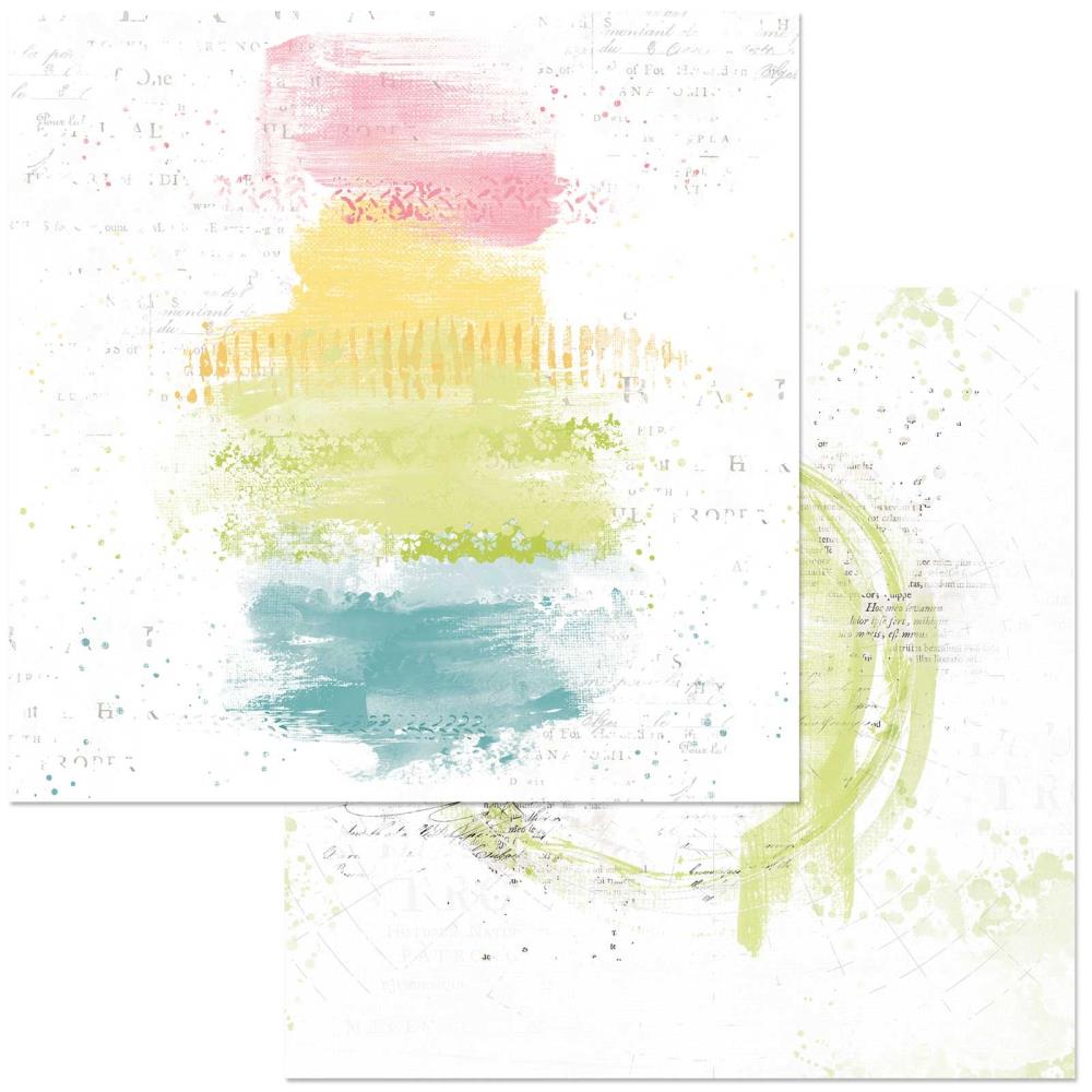 Spectrum Sherbet Painted Foundation - Rainbow Scrapbook paper
