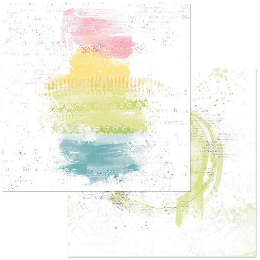 Spectrum Sherbet Painted Foundation - Rainbow Scrapbook paper
