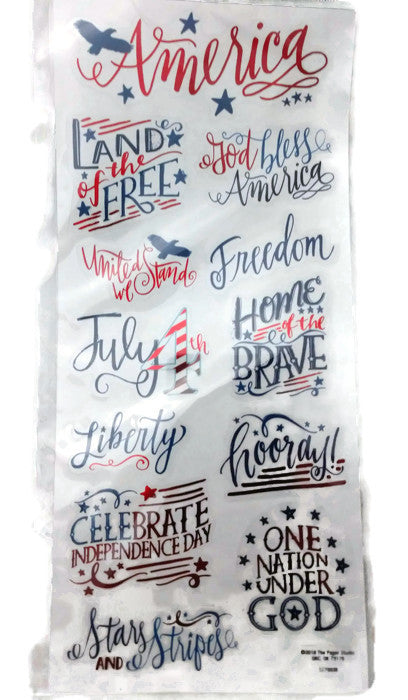 4th of July Phrase Stickers
