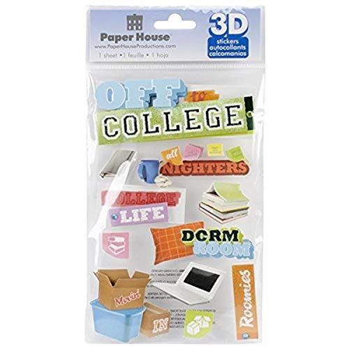 Off to College 3d Stickers by Paper House
