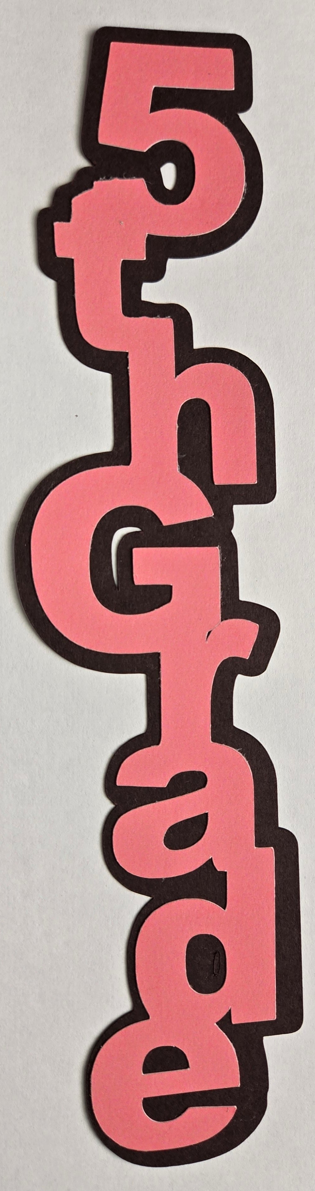 5th Grade School Die Cut Title
