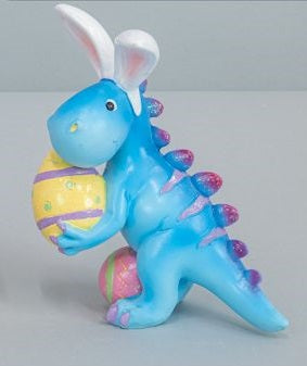 Blue Easter Bunny Dragon Figure