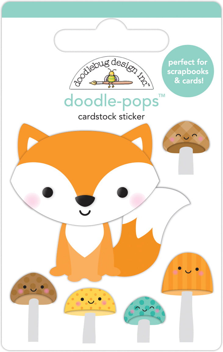 Doodlebug Designs pumpkin Spice Fox and Friends Doodle Pop Stickers