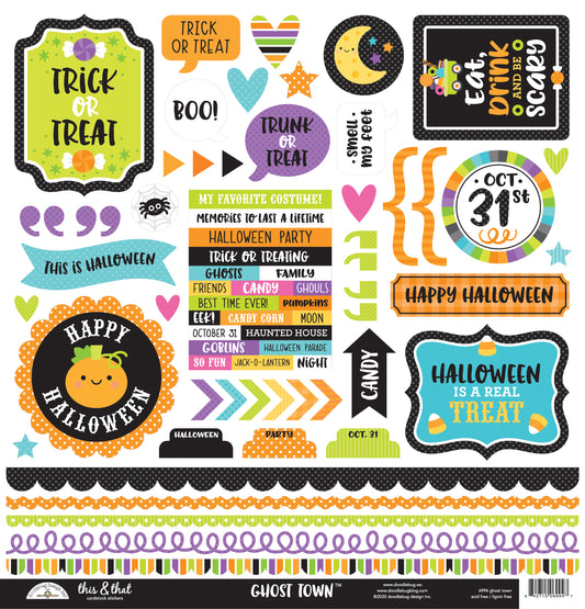 Doodlebug Ghost town Halloween Stickers