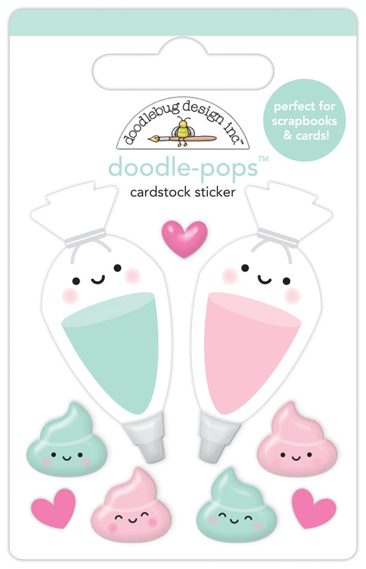 Doodlebug Made with Love Icing on the Cake Doodle Pops Stickers