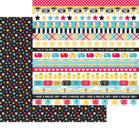 Movie Stars - Fun At the Park 12x12 Scrapbook Paper