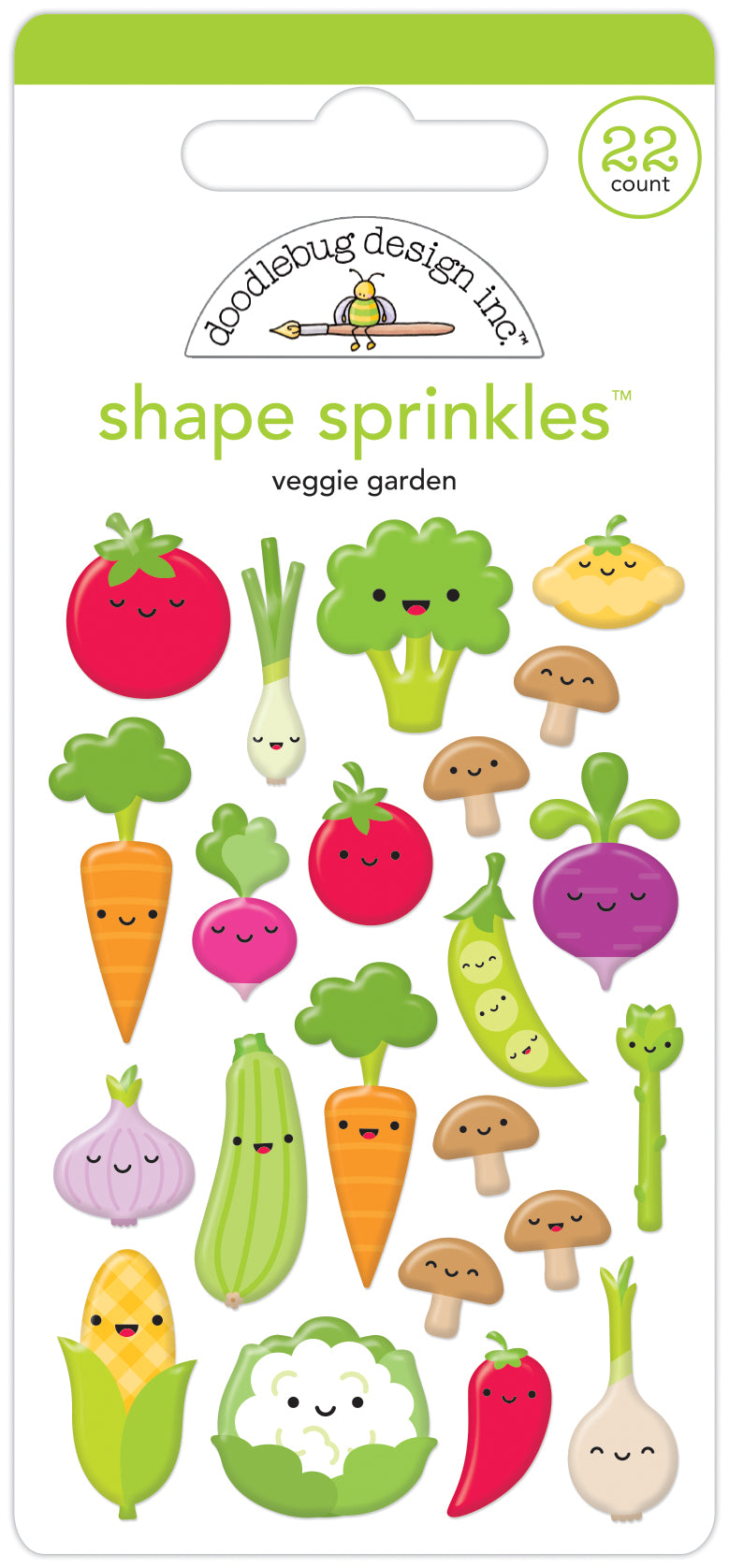 Veggie Garden Shape Sprinkles 3d Stickers by Doodlebug – Country Croppers
