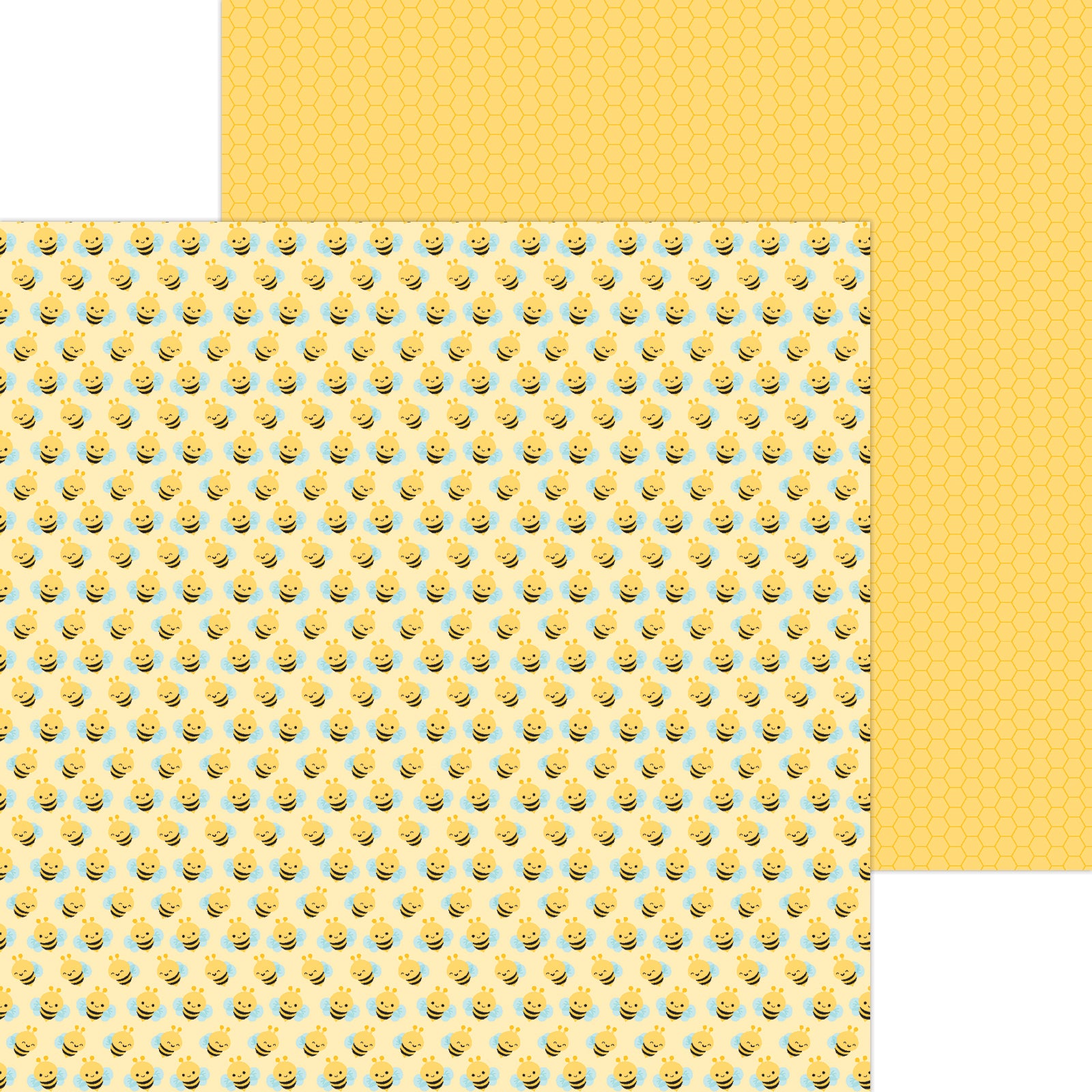 Doodlebug Farmer's Market Bee Happy Scrapbook Paper