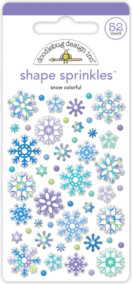Doodlebug Snow Much Fun Snowflake Sprinkle Stickers