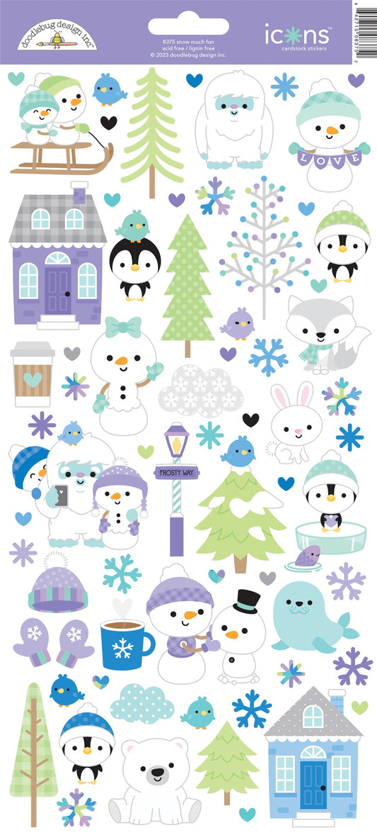 Doodlebug Designs Snow Much Fun Icon Stickers