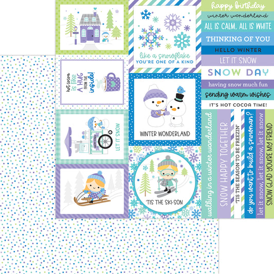 Spot of Snow - Snow Much Fun Scrapbook Paper