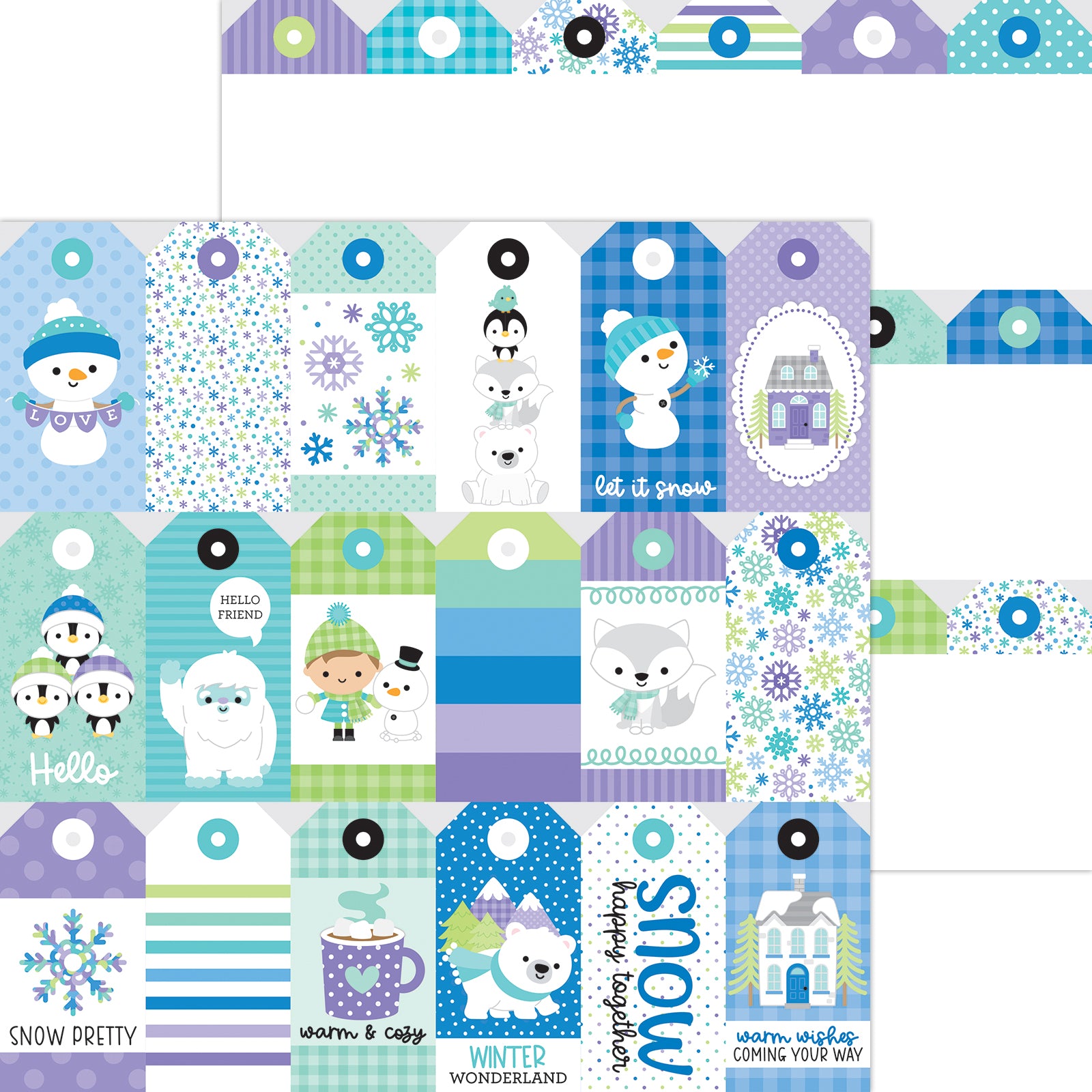 Freeze Tag Snow Much fun Scrapbook Paper