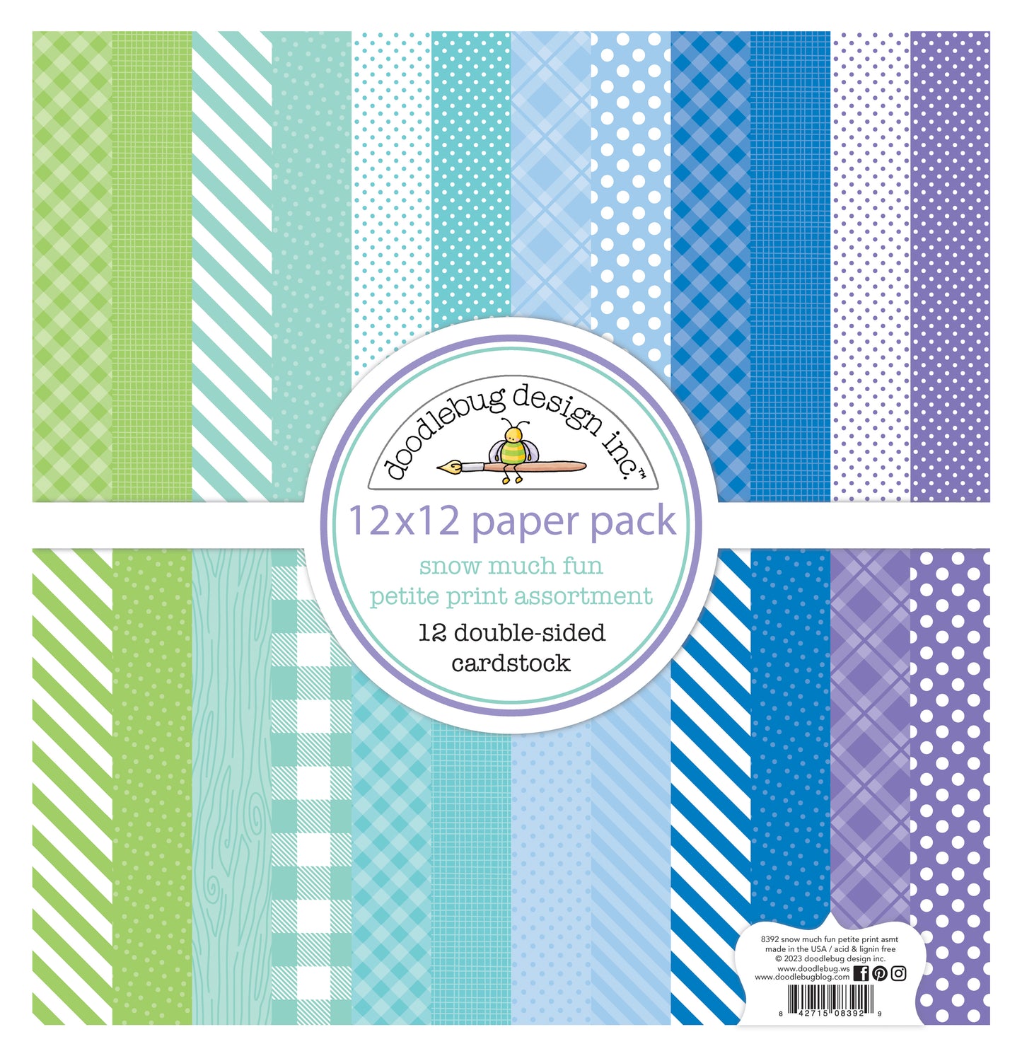Doodlebug Snow Much Fun Petite Prints Paper Pack