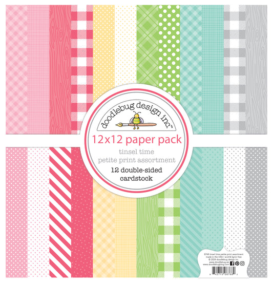 Doodlebug Designs Tinsel Time Petite Prints Paper Pack