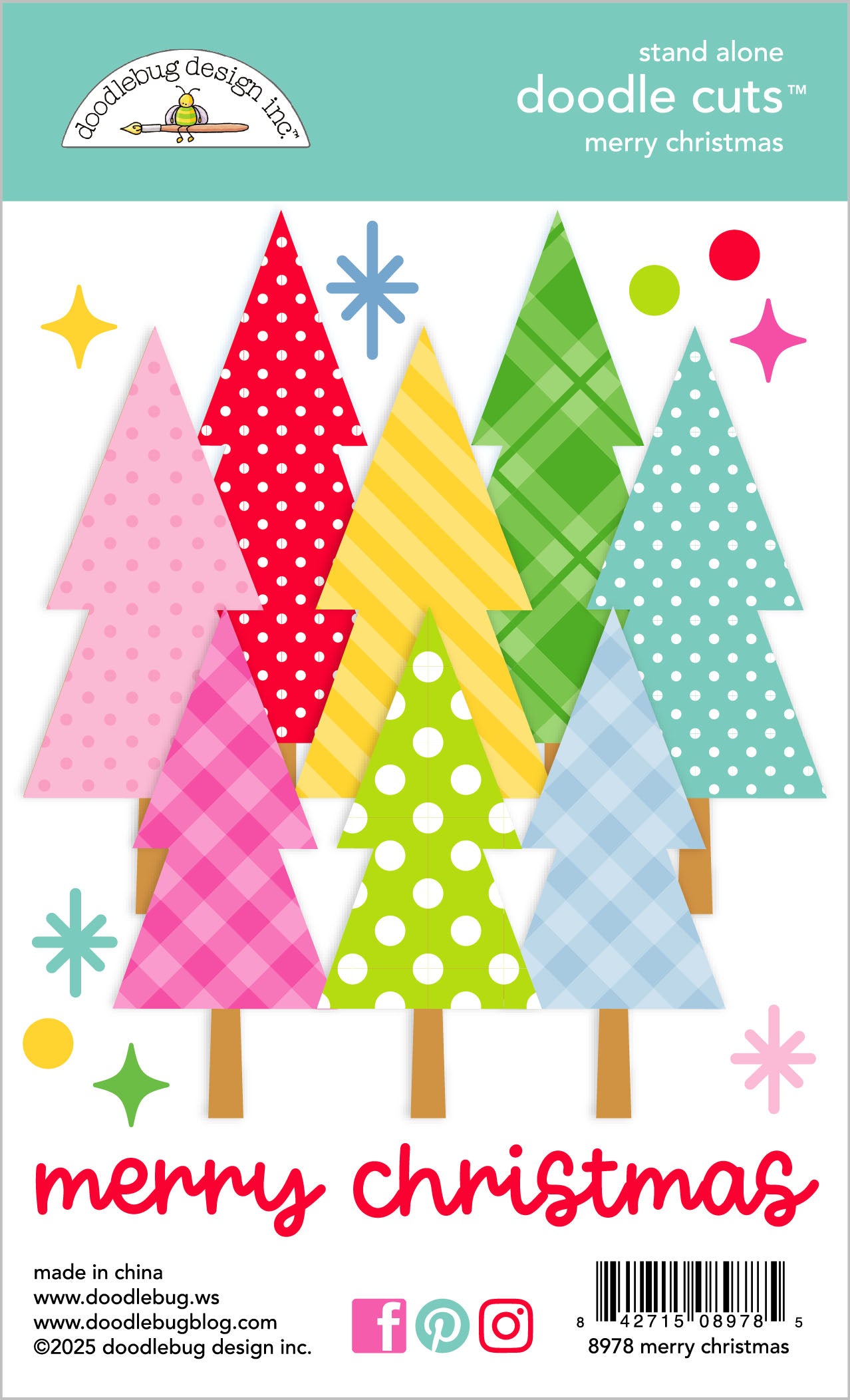Doodlebug Designs Oh What Fun Merry Christmas Dies