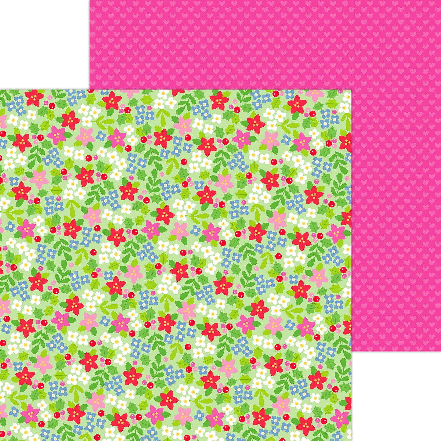 Doodlebug Berry Christmas Oh What Fun Scrapbook Paper