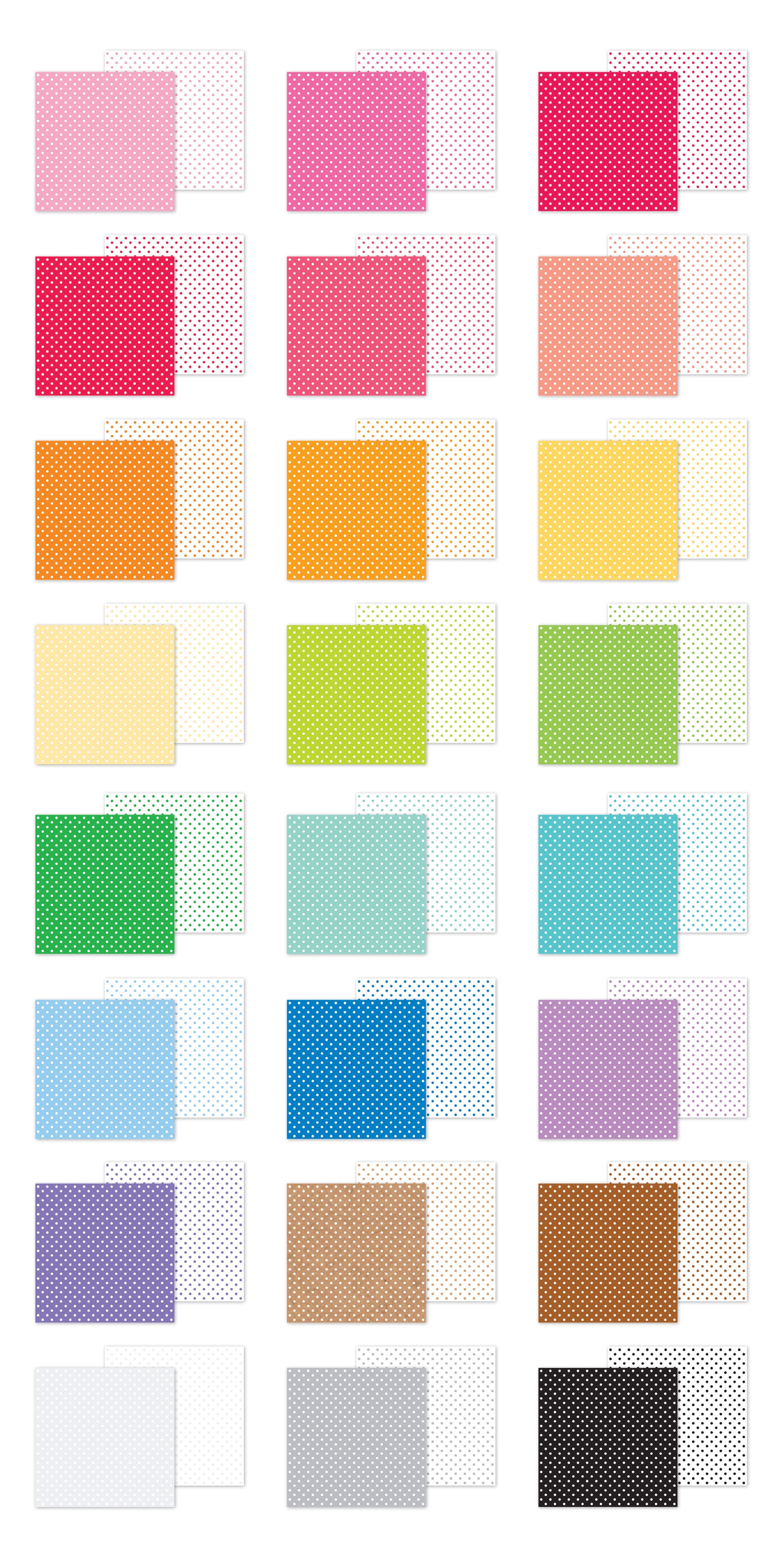 Doodlebug 6x8 Swiss Dot Rainbow Petite Prints Paper Pad