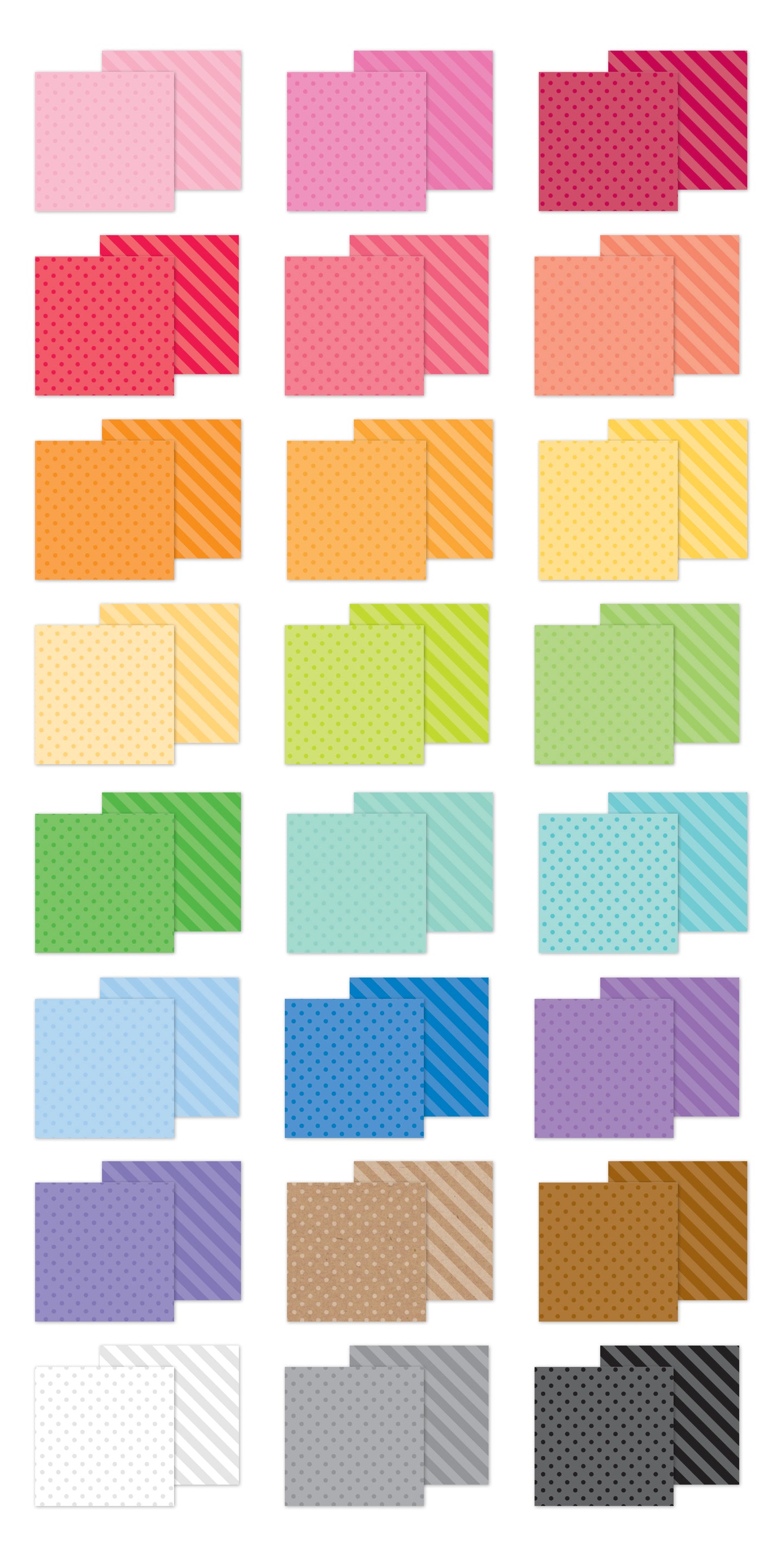 Doodlebug Designs 6x8 Petite Prints Dot Stripe Paper Pad