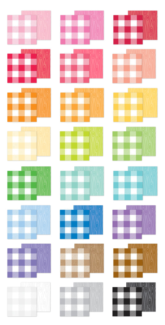 Doodlebug 6x8 Buffalo Check Wood Grain Patterned Paper Pad
