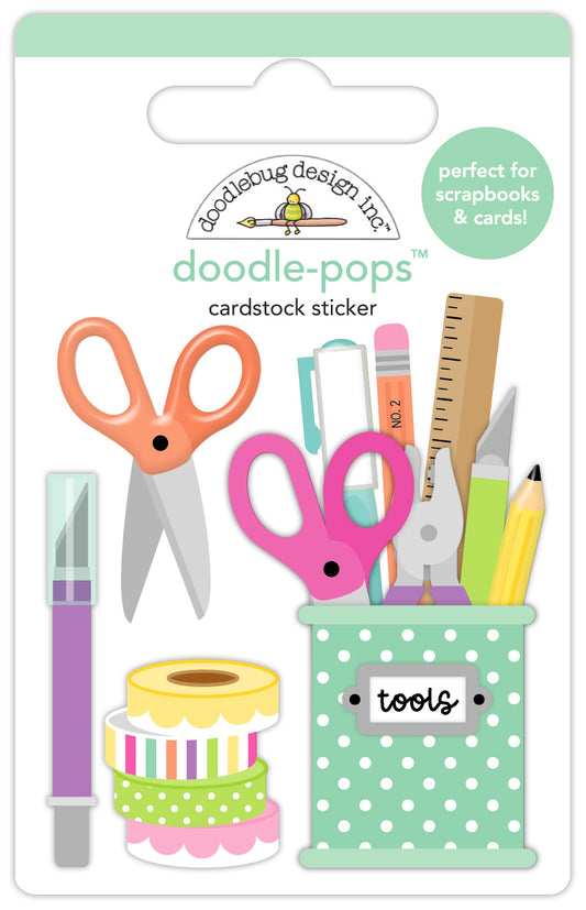 Doodlebug Color Me Crafty Tools of the Trade Doodle Pop Stickers